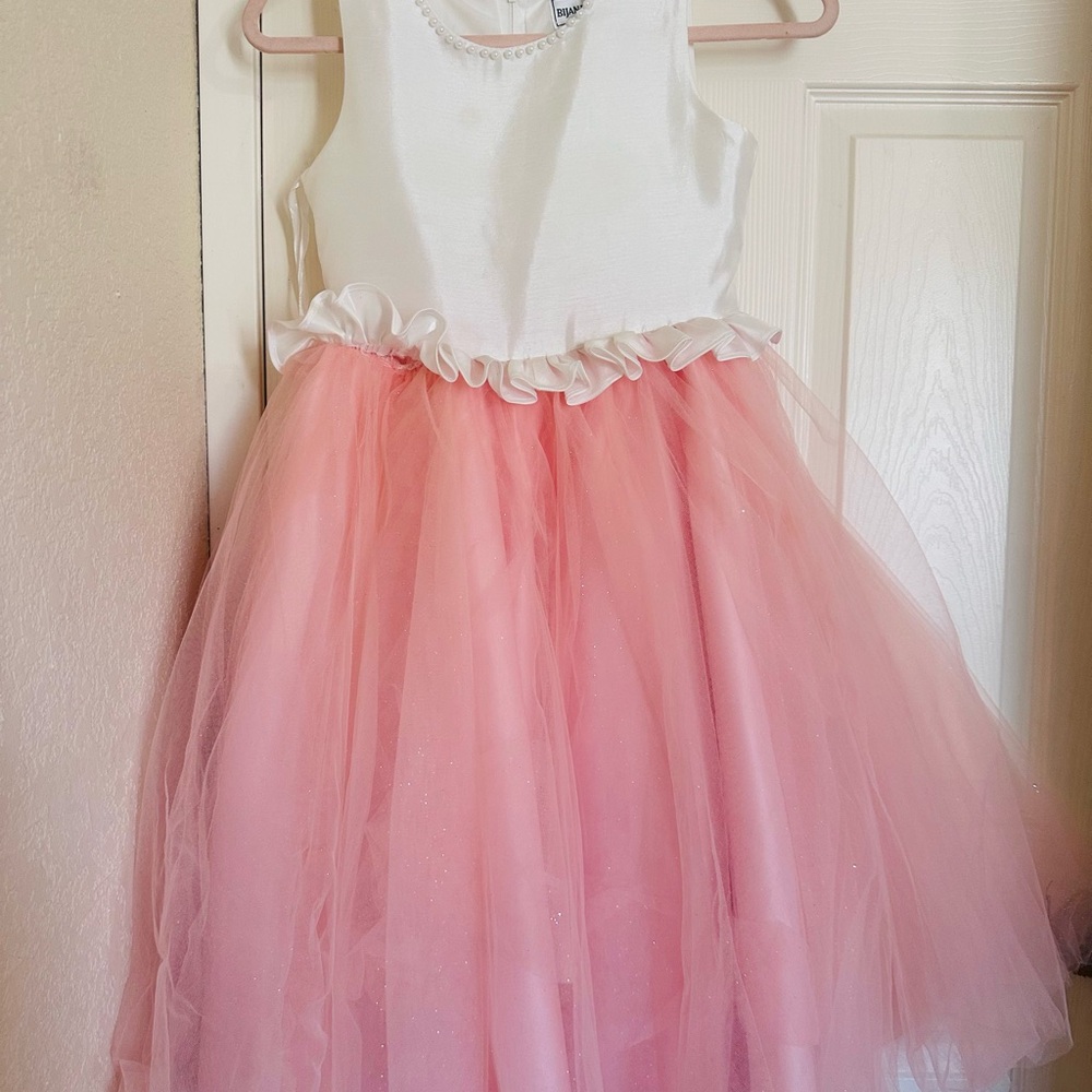 White and Pink Tulle Dress
